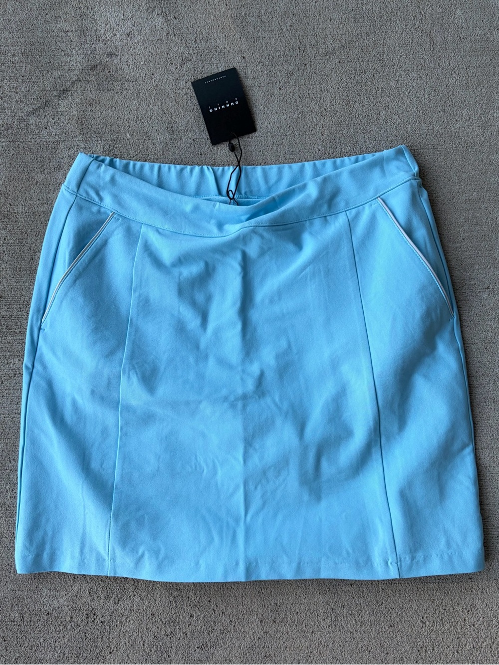 Dunning player jersey performance skort athletic golf skirt Baltic blue NWT